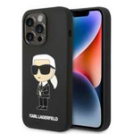 Husa Karl Lagerfeld iPhone 14 Pro 6.1" hardcase negru/negru silicon Ikonik