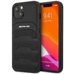 Husa iPhonecase AMG 14 Plus 6,7" negru/negru tare AMG 14 Plus 6,7" negru/negru cu linii în relief din piele tare