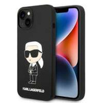Husa Karl Lagerfeld iPhone 14 Plus 6.7" hardcase negru/negru silicon Ikonik