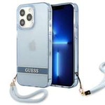 Husa GUESS Apple iPhone 13 13 Pro Translucid Stap Blue Hardcase