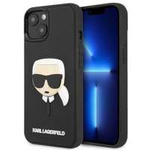 Husa Apple iPhone KARL LAGERFELD 14 Plus 3D cauciuc Karl`s Head Black Hardcase