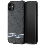 Guess GUHCN61P4SNK iPhone 11 / Xr gri/grișu greucase 4G Stripe