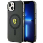 Husa iPhonecase MagSafe Ferrari FEHMP14SURKK 14 6.1" negru/negru dur Translucidă Case