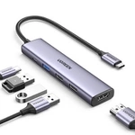 Adaptor HUB UGREEN CM478 USB-C la HDMI, USB-A 3.0, 2x USB-A 2.0, PD