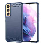 Case husanounou Carbon Samsung Galaxy S23 flexibil Samsung Galaxy S23 flexibil siliko carbo acoperi albastru