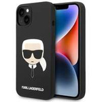 Husa Apple iPhone MagSafe KARL LAGERFELD 14 Plus Silicone Karl`s Head negru tarecase