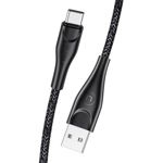 Cablu Braided USAMS USB-C 1m 2A U41 SJ392USB01 US-SJ392 negru