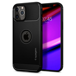 Rugged Armor Case Iphone SPIGEN 12 12 Pro Black Matte Black Case