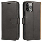 Husa Mag Case husa net pentru Vivo Y16 / Vivo Y02s flip cover portofel portofel stand negru Case