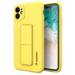 Wozinsky Kickstand Case flexible silicone cover with a stand iPhone 12 Pro Max yellow
