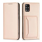 Magnet Card Case husa  pentru Samsung Galaxy A13 5G card portofel carte de acoperire card titular roz