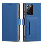 Magnet Card Case husa  pentru Samsung Galaxy S22 Ultra card portofel carte de acoperire card titular albastru