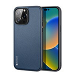 Dux Ducis Fino husa capac acoperit cu nylonoum material iPhone 14 Pro Max albastru