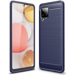 Carbon Case flexibil husa capac flexibil Samsung Galaxy A42 5G albastru
