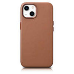 Case husa iPhone MagSafeiCarer Husă din piele naturală pentru 14 maro (WMI14220705-BN) (compatibil cu )