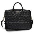 Guess GUCB15QLBK Geantă pentru laptop de 15" negru/negru matlasat