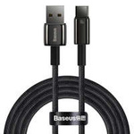 Baseus Tungsten Gold cablu USB-A - USB-C 480Mb/s 100W 2m negru (CAWJ000101)