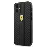 Case FERRARI Apple iPhone 12 Mini 5,4 On Track PU Carbon FESNECHCP12SBK Black Hardcase