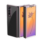 Case husa Placare Samsung Galaxy Z Z Fold 4 capac cu ramă metalică roz