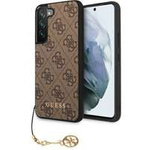 Husacase Guess GUHCS23SGF4GBR S23 S911 maro/maro tare 4G Colecția Charms Case