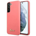 Husa Samsung Galaxy S22 Plus Silicon Script Metal Logo Fuchsia Hardcase