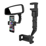 suport Reglabil pentru oglinda retrovizoare auto pentru smartphone negru