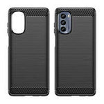 Husa Case husanounou Carbon pentru Motorola Moto G62 5G flexibil siliko carbo capac negru Case