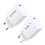 Choetech set de încărcător de rețea Q5004 20W PD iPhone 12/13 alb (2pcs)