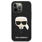 KARL LAGERFELD Apple iPhone 13 Mini Silicone Case Karl`s Head Black Hardcase