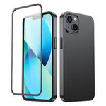 Joyroom 360 Full Case husa capac pentru iPhone 13 spate și față de carcasă + folie sticla negru (JR-BP927 negru)