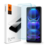 Folie sticla Spigen GLAS.TR SLIM 2-PACK XIAOMI REDMI NOTE 12 PRO 5G / 12 PRO+ PLUS 5G / POCO X5 PRO 5G CLAR