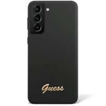 Husacase Guess GUHCS23SSLSMK S23 S911 negru / negru greu de silicon negru Vintage Gold Logo Case