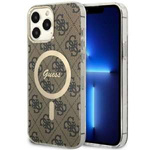 Husa iPhonecase MagSafe Guess GUHMP13XH4STW 13 Pro Max 6.7" maro/maro tare 4G Case