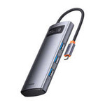 Baseus Metal Stație de andocare HUB Gleam Series 4-in-1 USB Type C - 4 x USB 3.2 Gen. 1 (WKWG070013)