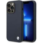 Husa iPhone BMW BMHMP14LSILNA 14 Pro 6.1" albastru marin/marin albastru/marin silicon cu logo metalic MagSafe