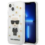 Husa KARL LAGERFELD Apple iPhone 13 Mini Flower Iconic Karl Clar Case