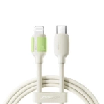 Joyroom S-A53 30W USB-C - Cablu Lightning cu vârf fluorescent 2m - Bej